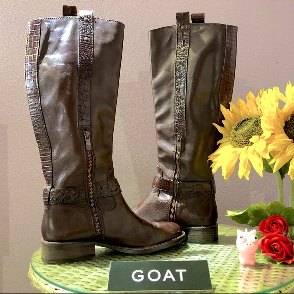 BLACK FRIDAY 35% SALE! Vince Camuto Fantastic Brown Leather Riding Boots 7.5 Wmn - Picture 4 of 5